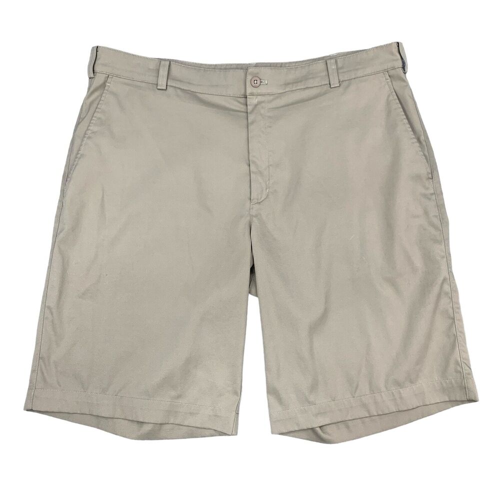 Nike Golf Short Mens 38 Beige Dri Fit Tour Performance Tech Flat Front Chino